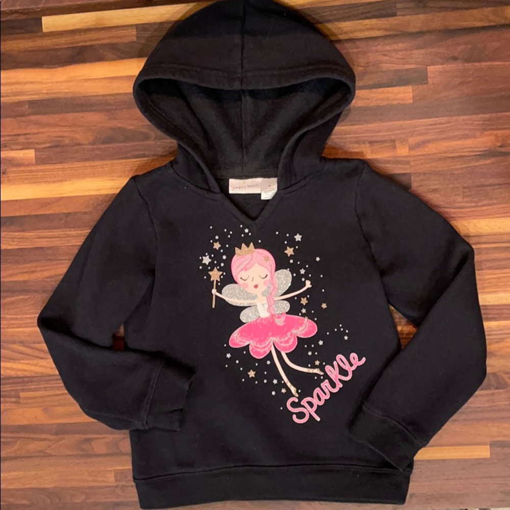 Jumping Beans Girls Fairy Sparkle Hoodie Sz 6 EUC